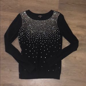Rhinestone bling Express sweater